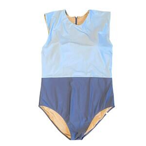 Summersalt The Surf One-piece Swimsuit  Blue Colorblock Sz 22
